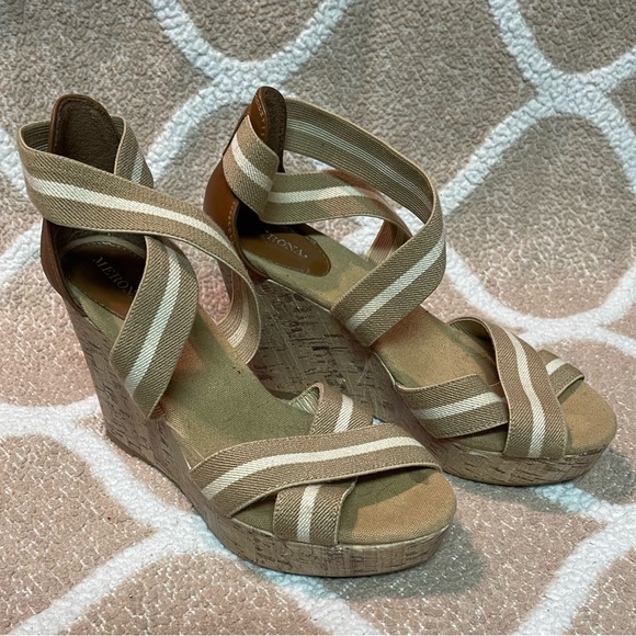 Tan Strap Wedges - Picture 7 of 15